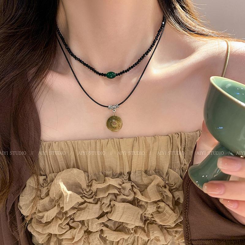 Новое китайское дзен этническое ожерелье с бабочкой женское с высоким чувством ретро ключичная цепочка цепочка для свитера аксессуары