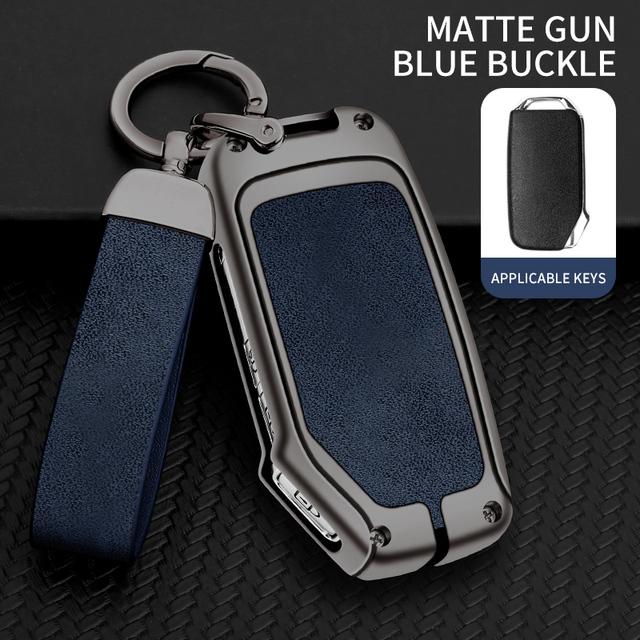 Кожаный чехол для ключей из цинкового сплава для Kia Sportage Ceed Sorento Cerato Forte KX3 K5 2017-2020, защитный чехол для автозапчастей