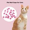 20 шт. колпачки для ногтей с клеем, модные накладки на когти для домашних животных, защита для когтей для кончиков ногтей кошек, аксессуары для домашних животных для собак, кошек