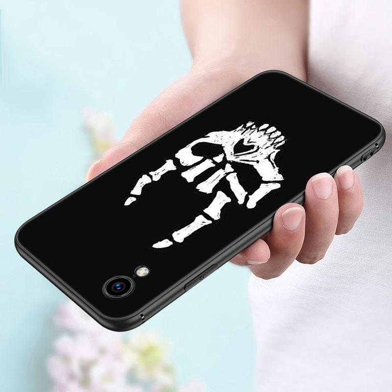 Чехол с крутым черепом в стиле рок-н-ролл для Apple iPhone 14 13 12 Mini 11 Pro Max 7 8 XR X XS 7 8 Plus SE 2020 2022, черный мягкий чехол