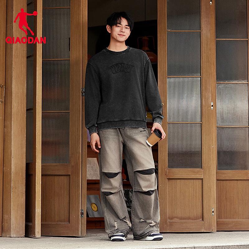 Мужская толстовка Jordan с круглым вырезом, потертая