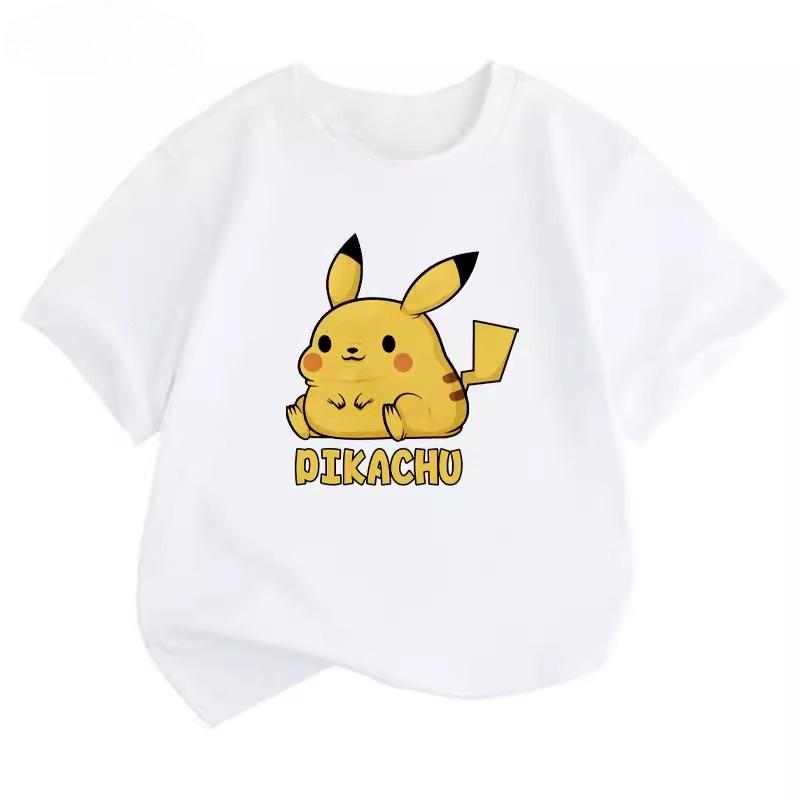 Potdemiel Summer New Pikachu Kids 100 Cotton TShirt Comfortable and Breathable Suitable for Boys and Girls