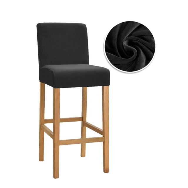 Чехлы для барных стульев из бархата Эластичные плюшевые чехлы для обеденных стульев Машинная стирка Короткие чехлы Стулья для кухни Домашнее использование Отель Банкет