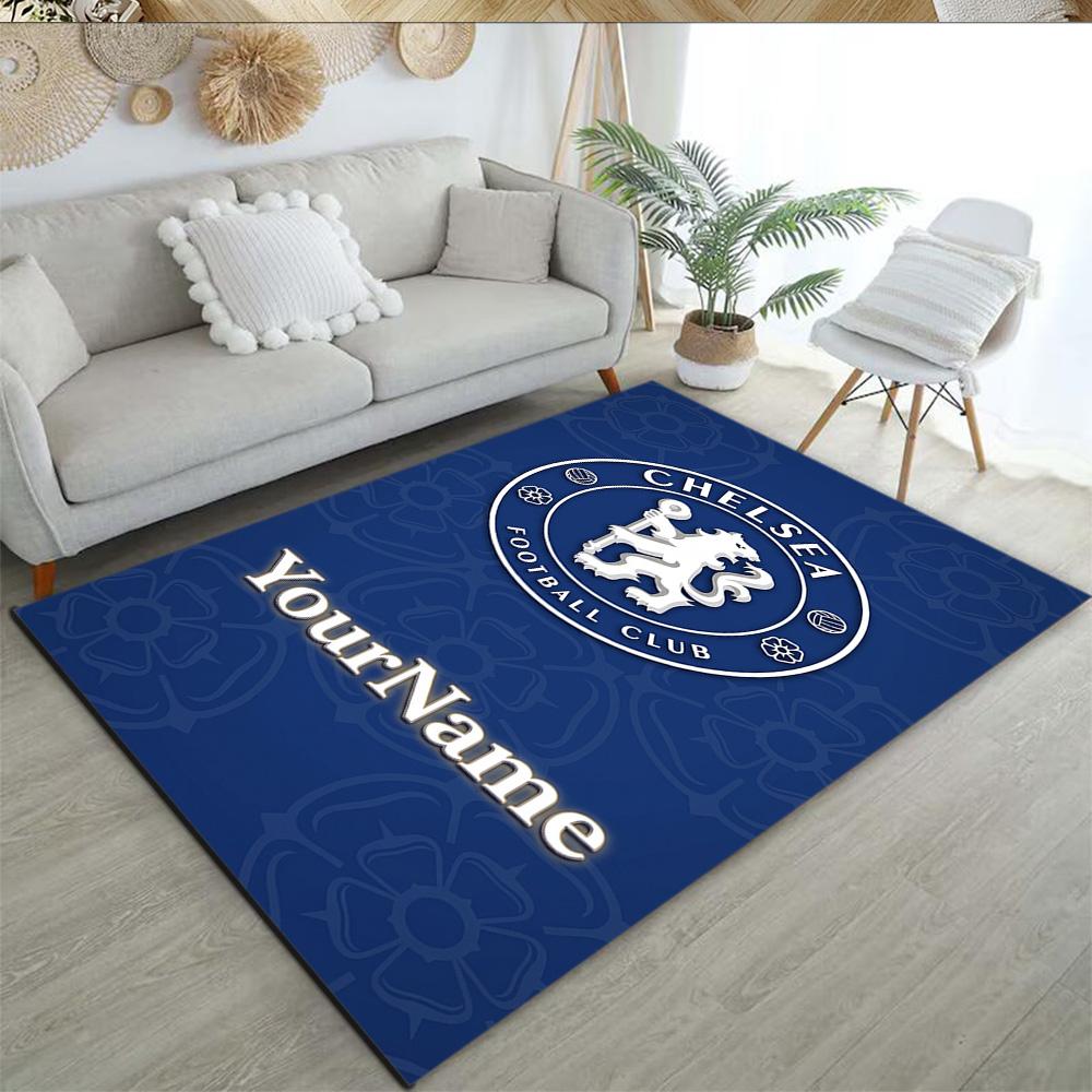 Chelsea Customize Text Floor Rug Office Rug Design for Study room Game Room Entryway Foyer Antislip Carpet Office home decor Wedding Party Gift