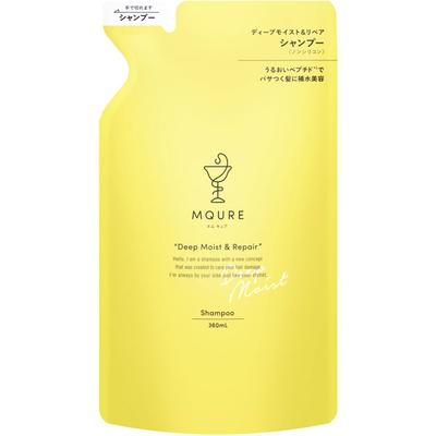 MQURE M-Cure Deep Moist & Repair Шампунь Сменный блок 360 мл Шампунь/кондиционер (премия) После намокания волос нанесите необходимое количество средства и позаботьтесь о нем.