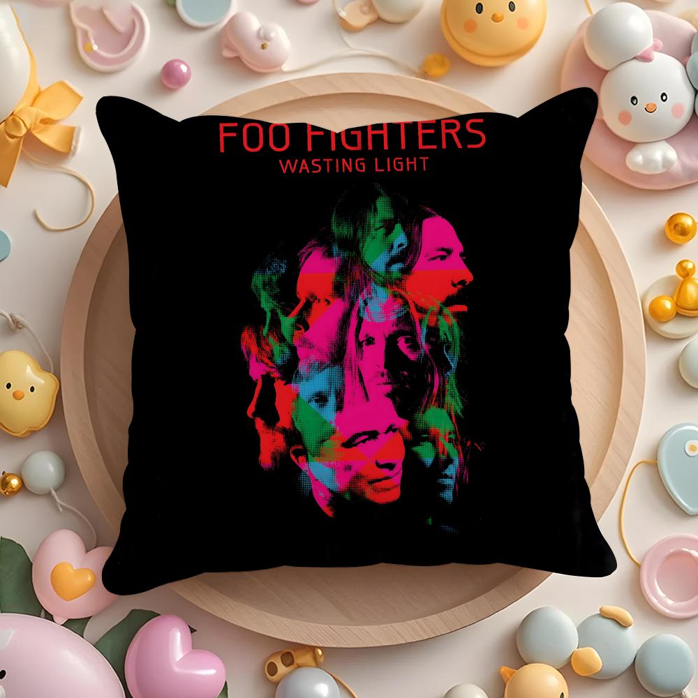 Подушка с изображением группы Foo F-Fighters, Чехол для подушки для дома и автомобиля, Универсальный чехол для подушки - Двусторонний, Мягкий и прочный для ежедневного использования