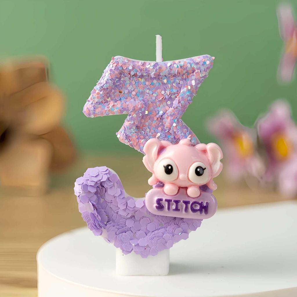 Cartoon Cute Birthday Cake Number Candles - Decorative Party Inserts