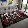 Skull Carpet Rug for Living Room Bedroom Home Sofa Decoration,Kids play Non-slip Floor Mat