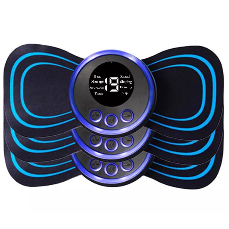 4 шт. ЖК-дисплей ЭМС массажер для шеи электрический массажер шейный шейный спинной пластырь 8 режимов импульсный стимулятор мышц портативный облегчение боли