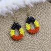 Small Earrings National Flag Colors Water Drop Earrings for   Handmade Beads Crystal Earrings Gift  Jewelry EA124