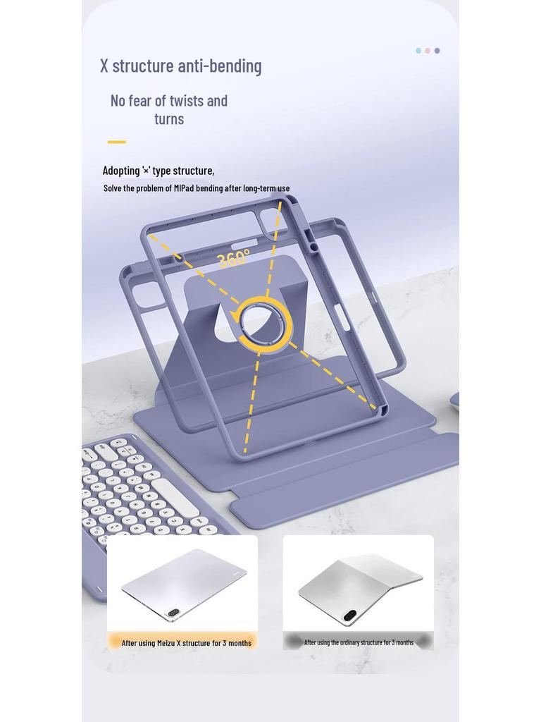 Чехол для Xiaomi Pad 7 Pro с Bluetooth-клавиатурой, 11,2-дюймовая защитная крышка