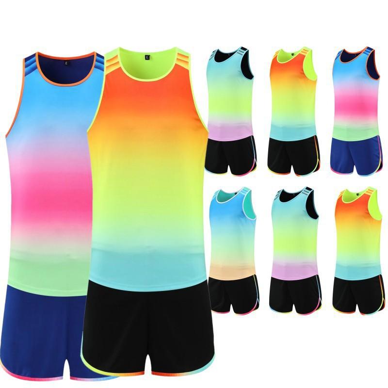 Track Field Training Suit Men Women Student Running Jersey Tank Top Sports Competition Wear