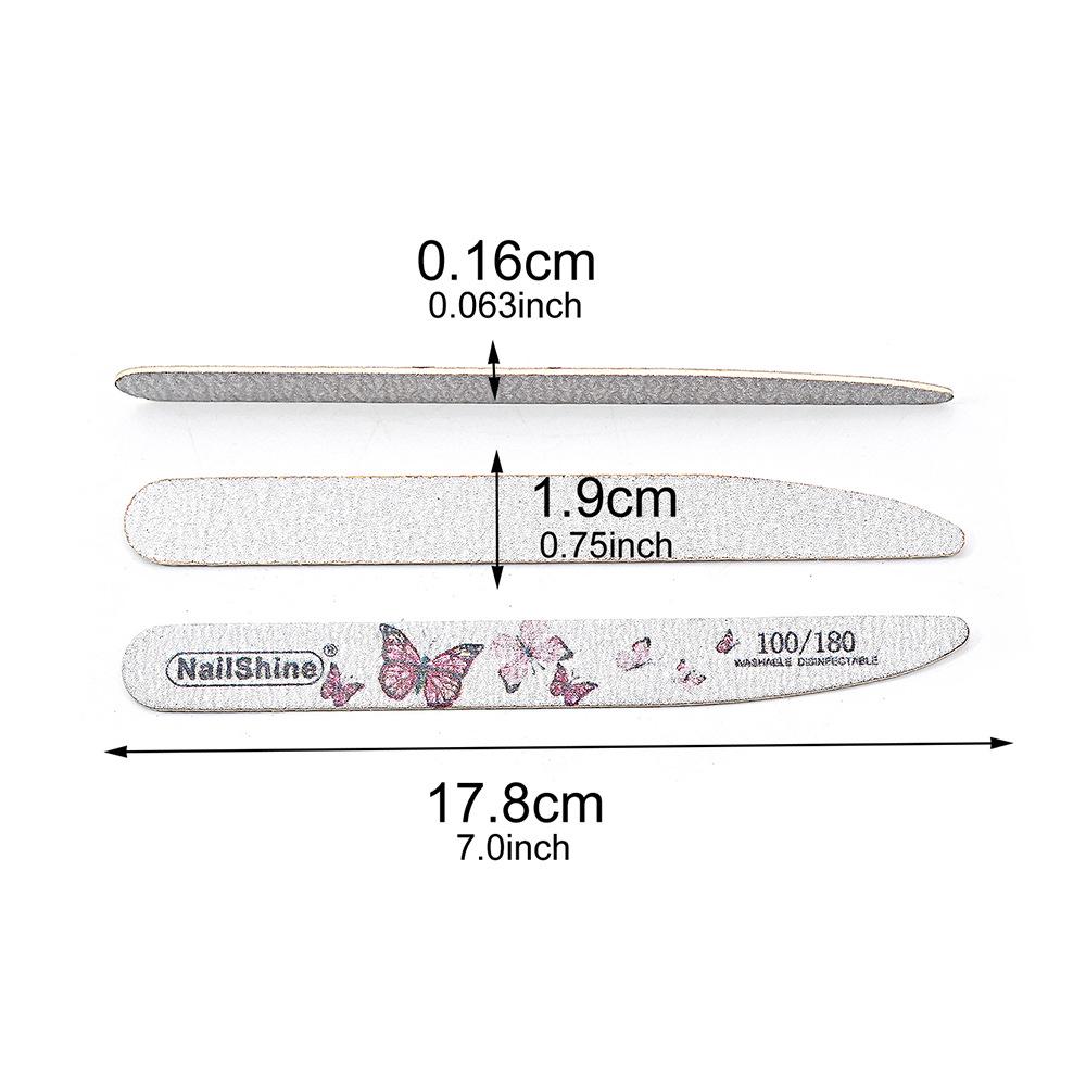 Тонкая пилочка для ногтей в форме бабочки: Наждачная бумага с острым краем для формовки и шлифовки