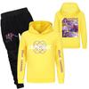 Детский худи и брюки, двухпредметный спортивный костюм, комплект свитшота с длинным рукавом и принтом