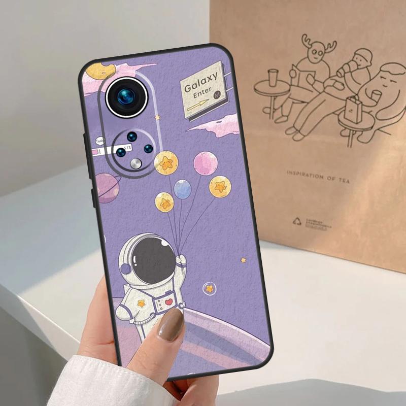 Чехол Star Astronaut Cute для Huawei P20 P30 P40 P60 Pro P Smart Nova 9 5T Honor 70 90 50 Magic5 Lite X7a X9a X8a