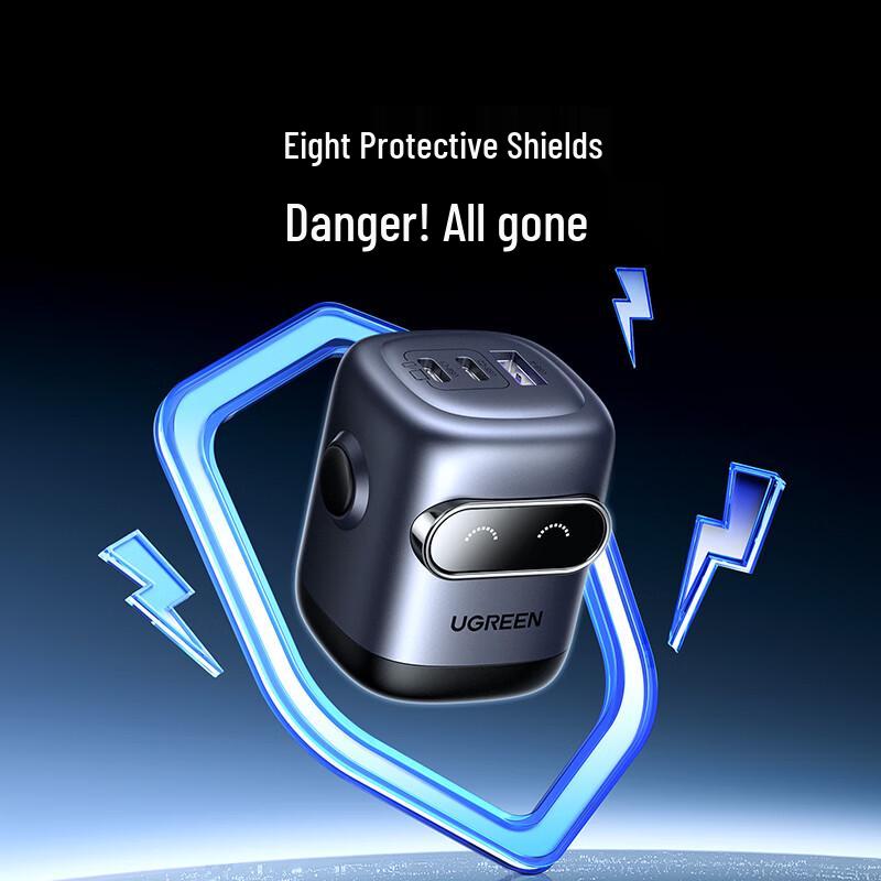 Ugreen 65-ваттное GaN-зарядное устройство Robot PD с несколькими портами Type-C