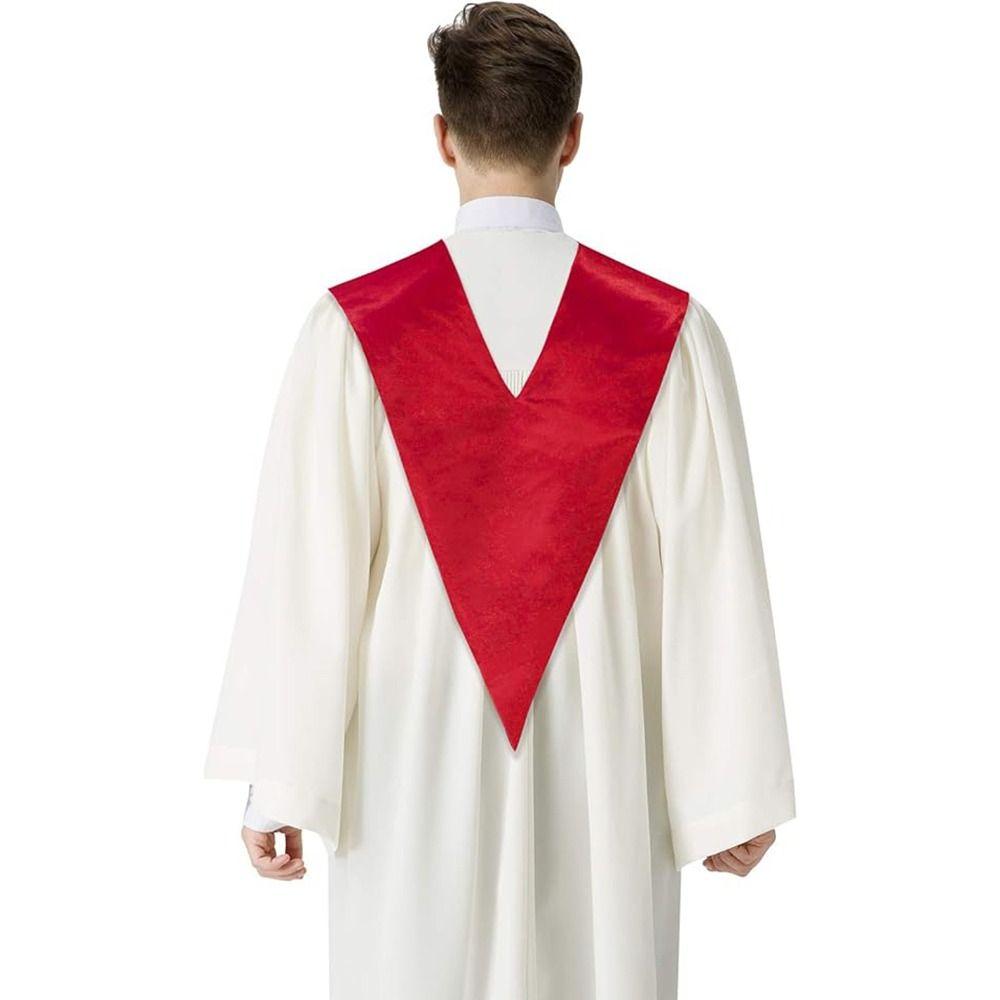 Plain Design V Stole V Shape Graduation Stole Fashion Choir Stole Unisex