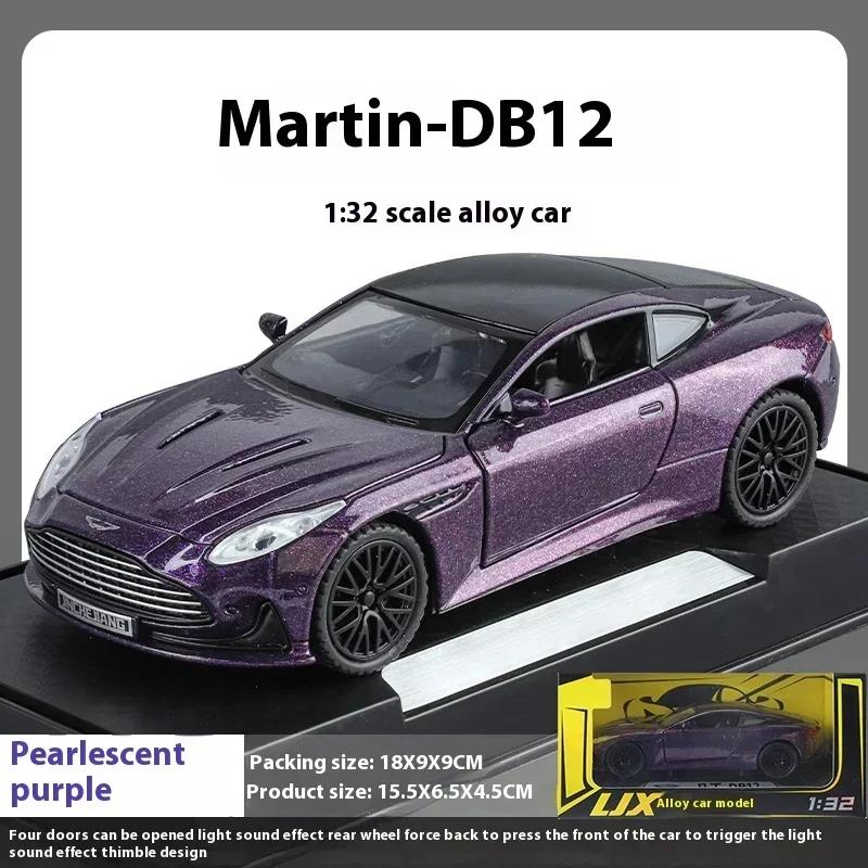 1:32 Martin DB12 GT Supercar Alloy Diecast Metal Model Car Sound And Light Hobby Collectibles Ornaments Birthday Gift Boys