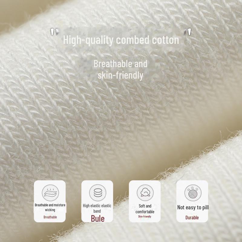 Женские антибактериальные хлопковые носки Zhuji — весна/осень, черные/белые, до середины икры, бесшовные, дезодорирующие, хлопок Синьцзян.