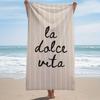 1 шт. Пляжное полотенце La Dolce Vita - Ультрамягкая быстросохнущая микрофибра, Легкое и прочное для пляжа, бассейна, путешествий, йоги - Стильное