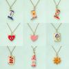 New Mermaid Painted Flower Boots, Heart-shaped Eyes, Bottle DIY Pendant, Cute Necklace Pendant