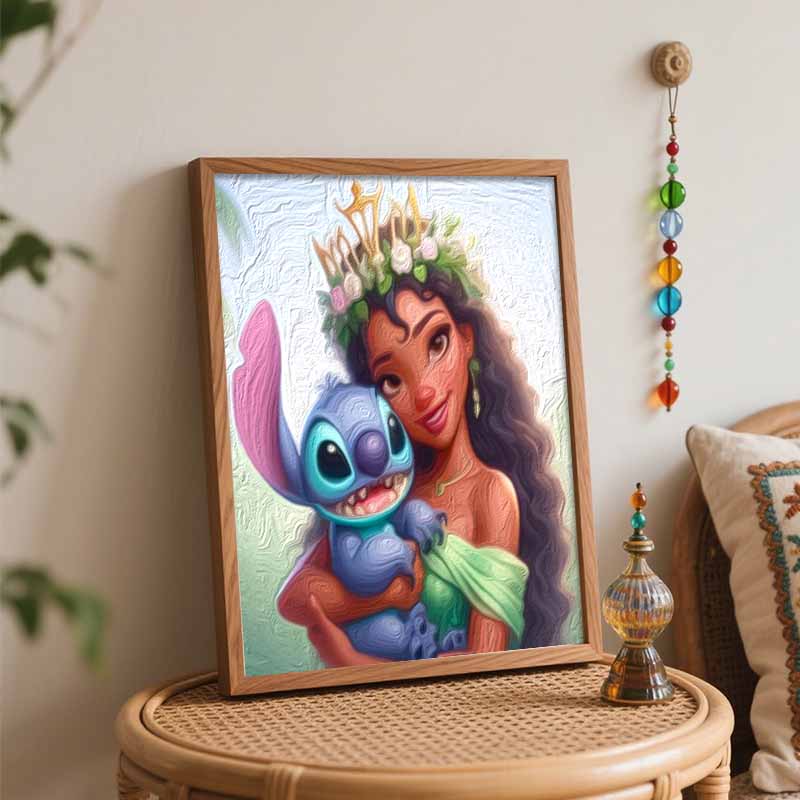 Disney Лило Стич Моана масляная живопись набор для рисования ручной работы DIY подарок украшение дома настенное искусство декор для гостиной спальни поделки