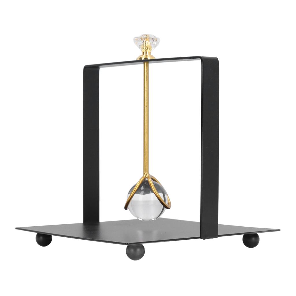 Napkin Dispenser with Weighted Glass Ball Rectangular Elegant Iron Napkin Holder Tissue Stand for