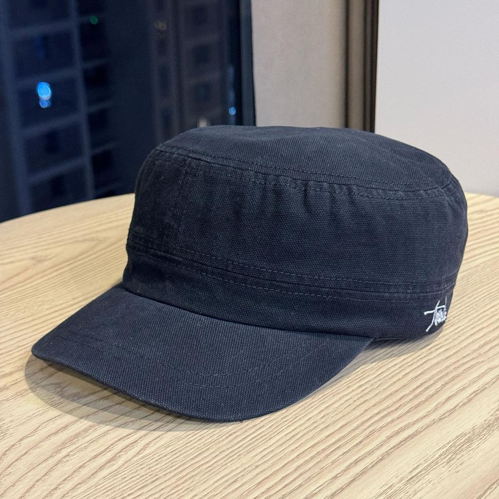 Retro Simple Printed Letters Old Washed Short Brim Peaked Cap for Men and Women New Pure Cotton Breathable Soft Top Baseball Cap