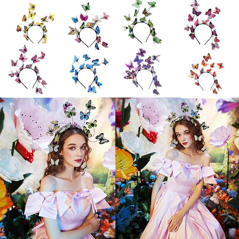 Coucoland Бабочка Очарование Шляпа Монарх Бабочка Оголовье Корона Чаепитие Хэллоуин Костюм Головной Убор