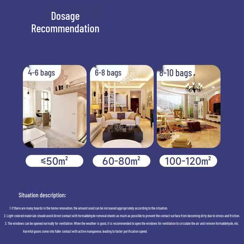 Manganese Formaldehyde Decomposition Tablets: Convenient Odor Absorption for Home, Car, and Wardrobe.