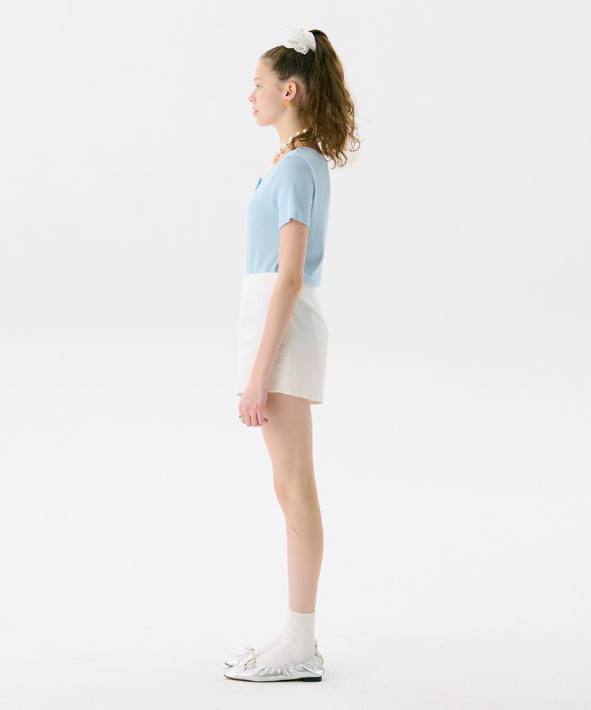 JUNEJUNE SPACE Pattern Shorts_White