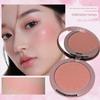 Thin Cherry Silk Satin Single-Color Blush with Natural and Delicate Color, Matte Finish, Brightening Low-Saturation Nude Color for Daily Light Makeup