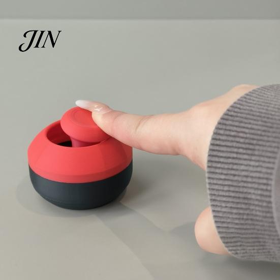 Dual-play Fingertip Joystick 3D Printed Fidget Toy, Press & Rotate Thumb Stress Relief Toy with Small Handheld Smooth Damping Action, Portable