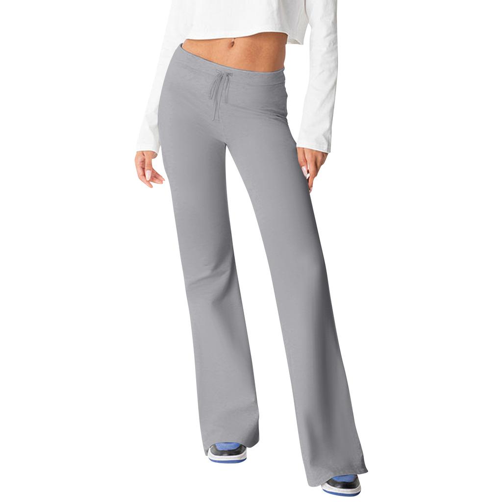 Women's Autumn And Winter Casual Home Flare Pants Yoga Casual Solid Color Sports Pants