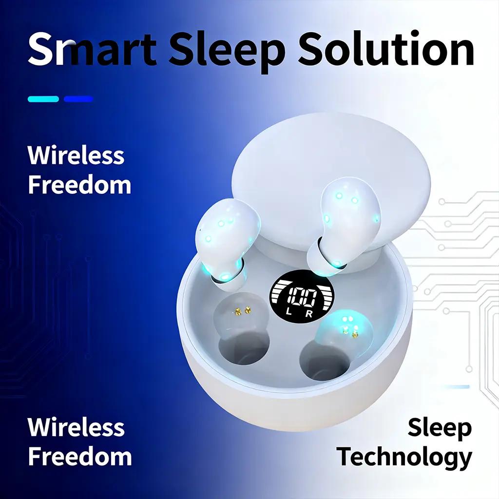 Мини-невидимые True Wireless Bluetooth 5.4 Наушники, Внутриканальные Спортивные Наушники с Шумоподавлением, для Игр и Аудио