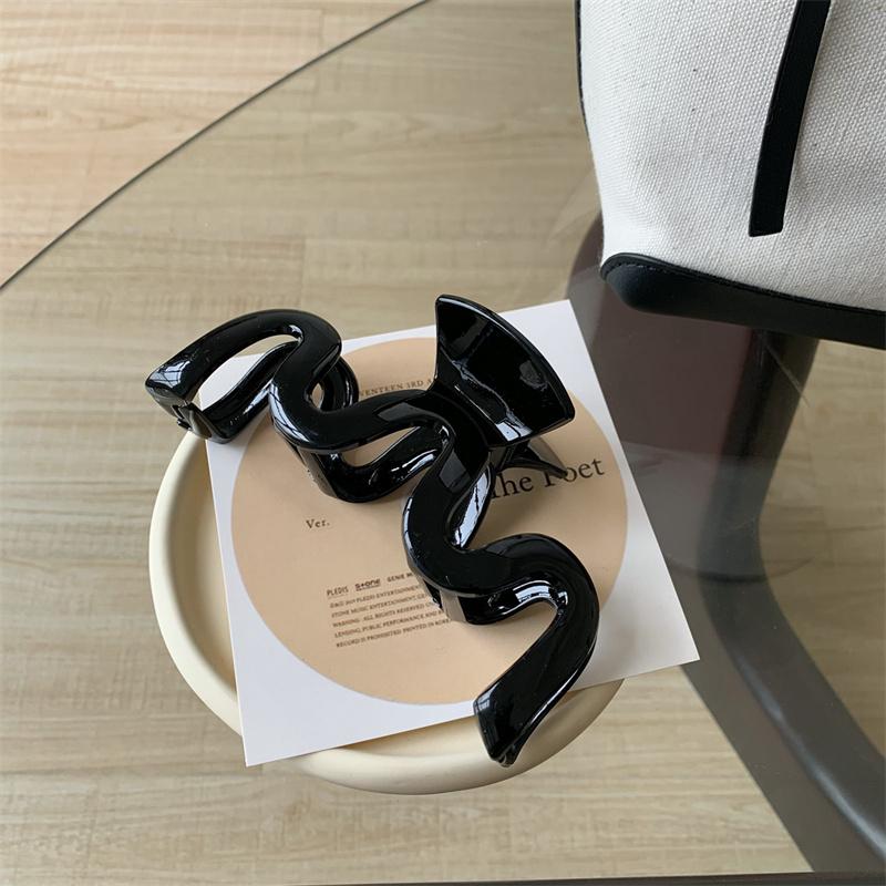 Волнистый зажим-краб для волос женский большой для ванны для хвостика пластиковый зажим для волос корейская заколка-желе заколки для волос аксессуары для волос для девочек