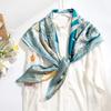 100% Mulberry Silk Crepe Satin Square Scarf Shawl