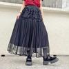 Flower Patchwork Lace Elastic Waist Skirt ZMY1142