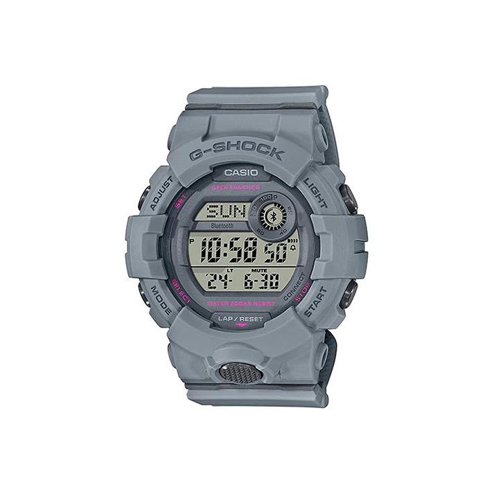 Casio Серия G-Squad Bluetooth-подключенные фитнес-многофункциональные водонепроницаемые кварцевые часы с ремешком из смолы Мужские часы Серый GMD-B800SU-8