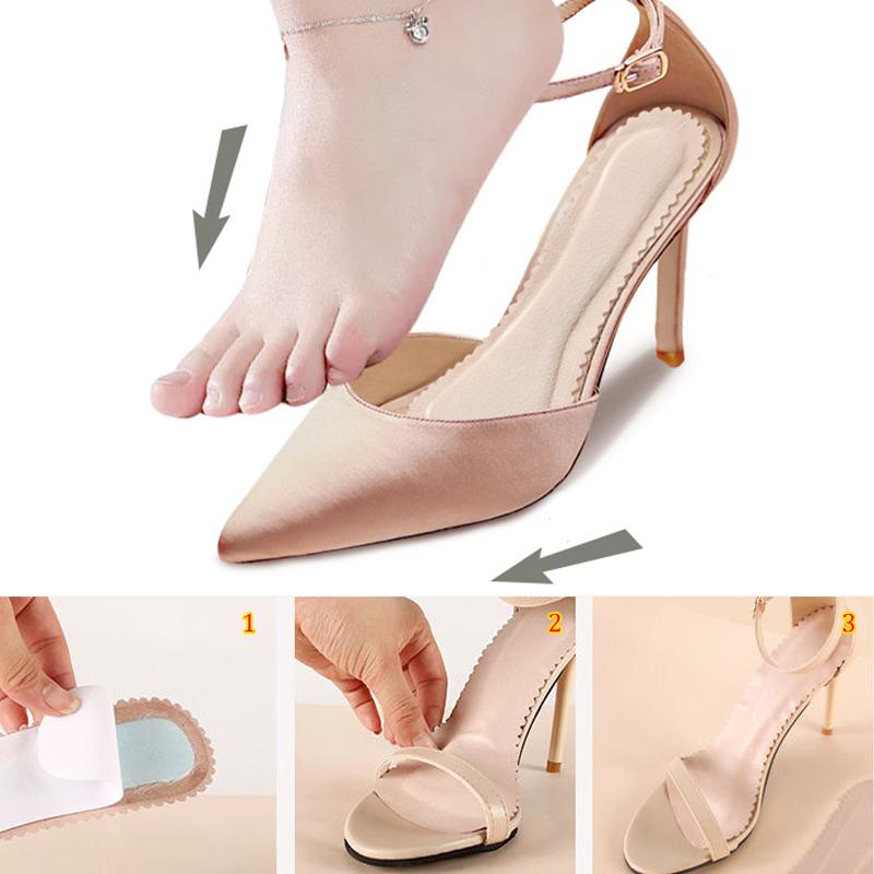 Sandals Insoles Self-adhesive Non-slip Women Shoes Pads Breathable High-heeled Shoe Soft Cushion Sole Stickers Orthotics Inserts