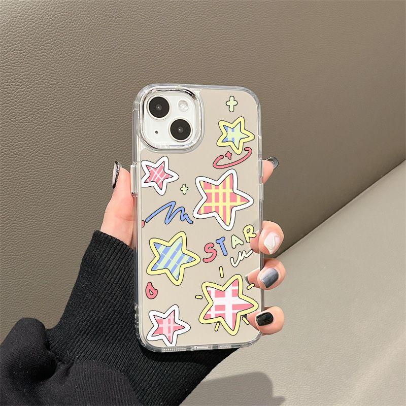 Японские и корейские девушки сердце звезды для чехла на телефон iPhone17promax 16 нишевый 14/13 Apple 15 всесторонний