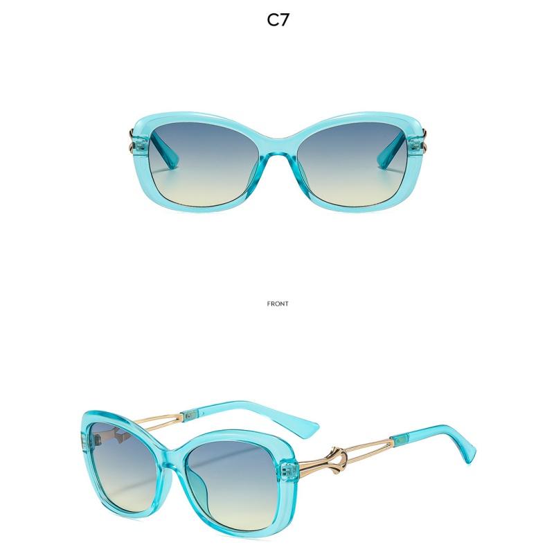 Women's sunglasses - unisex fashion cat-eye sunglasses with metal temples