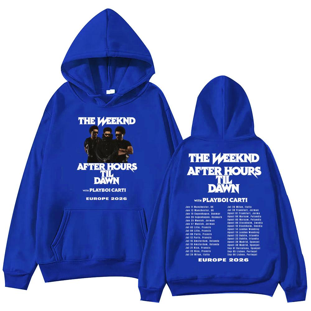 Худи The Weeknd After Hours Til Dawn Tour Мужские Женские Винтажные Хип-Хоп Пуловеры Высококачественные Модные Оверсайз Свитшоты