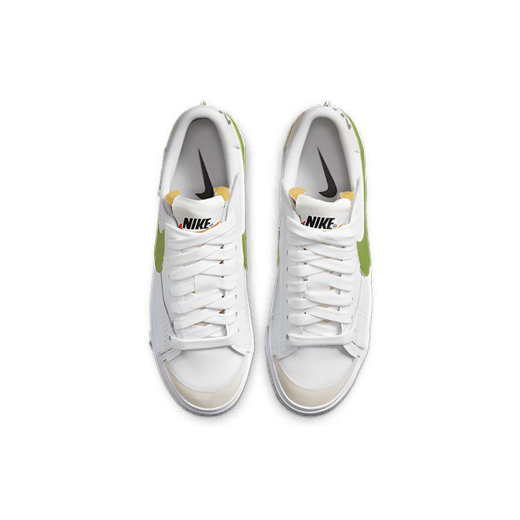 Nike Blazer Low 77 Jumbo White Chlorophyll Мужские кроссовки Кокосовое молоко Черные DV9122-131