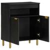 VidaXL Buffet noir 60x33x75 cm bois d'ingénierie, meuble de rangement, meuble de rangement de cuisine, meuble de rangement 4017673