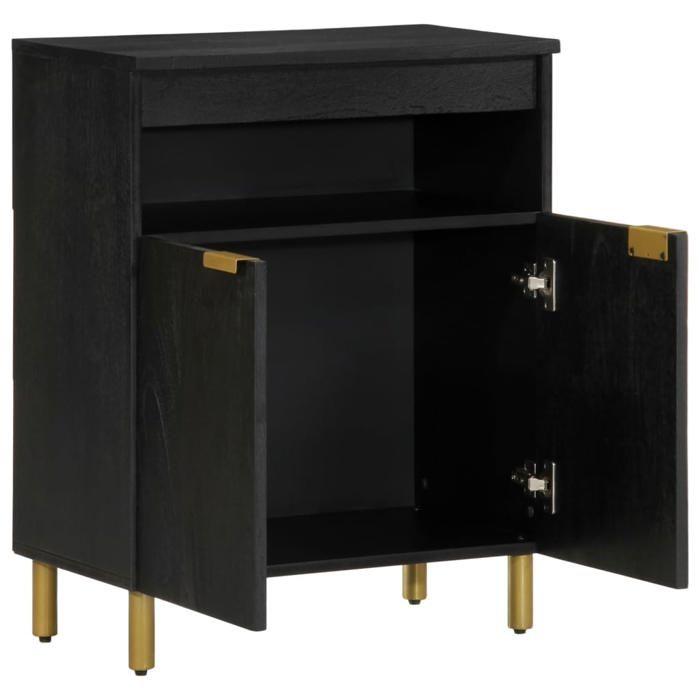 VidaXL Buffet noir 60x33x75 cm bois d'ingénierie, meuble de rangement, meuble de rangement de cuisine, meuble de rangement 4017673