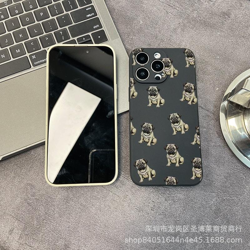 Чехол для мобильного телефона iPhone15 с изображением щенка на весь экран, для 14PROMAX, полностью закрывающий, 13/11, противоударный, 16/15, защитный чехол 17