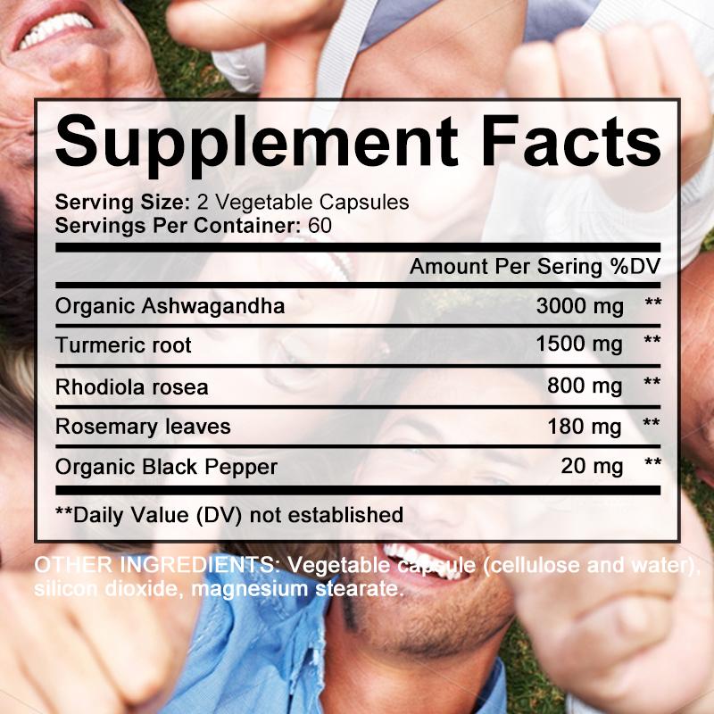 Ashwagandha Maximum Strength 5500mg Formula Made with 5 Natural Ingredients for Energy Mood and Stress Response Support