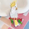 Fashionable Sophisticated Parrot Lapel Pin with Dripping Oil Designs Contrast Accessory for Party Supplies Costumes