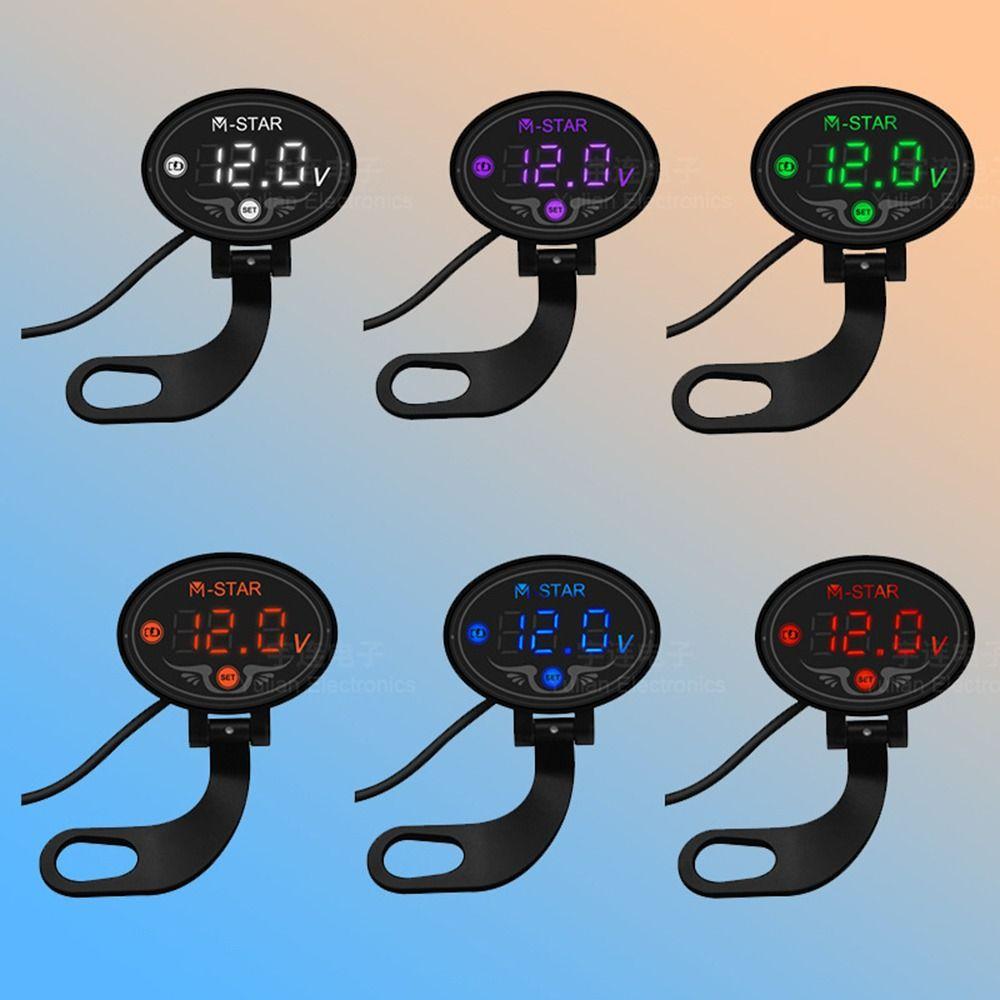 Metal Voltage Display For Car Motorcycle 12V24V Battery Voltmeter Display  Motorcycle